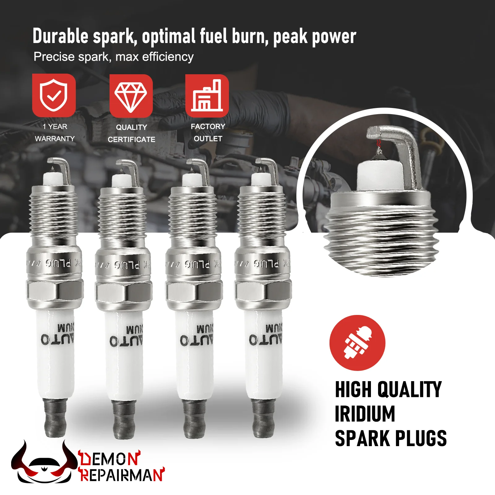 

New 4/6/8PCS 12621258 41-110 Iridium Spark Plug For Chevrolet Cadillac GMC Buick Hummer H3 H2 Pontiac Firebird G8 SAAB 9-7X
