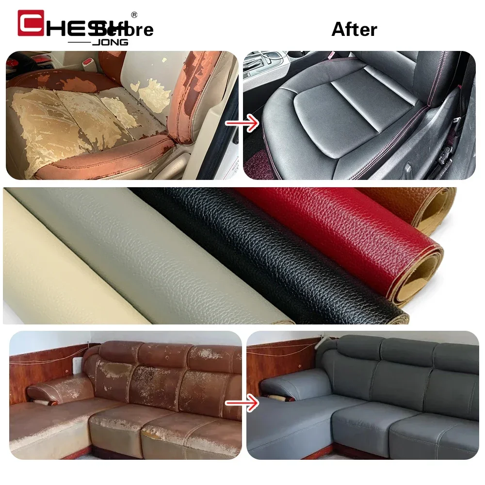 PU Leather Self Adhesive Sofa Leather Repair DIY Soft Patch Sticker Repair Subsidy Renew Decal for Car Motorcycle Seat Repair