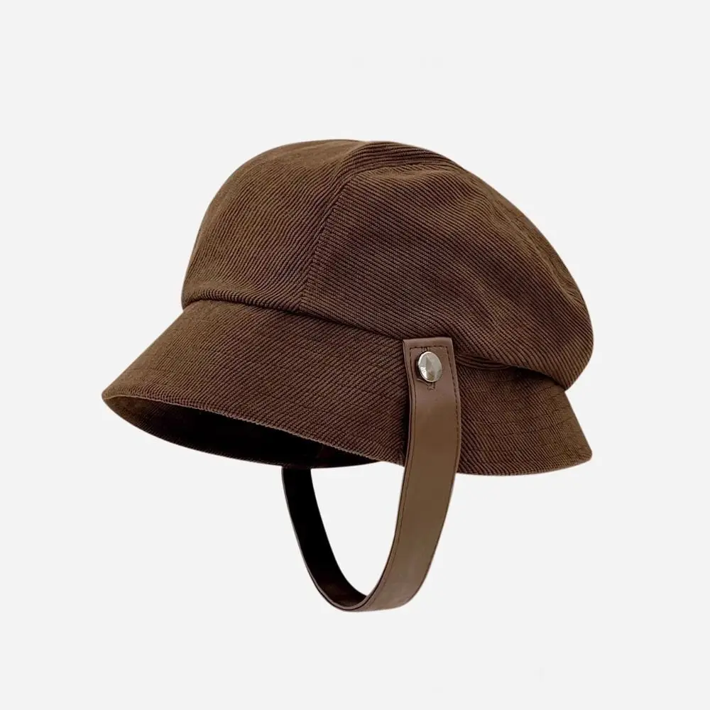 

Vintage Wide Brimmed Corduroy Bucket Hat Retro Vintage Warm Fisherman Caps Solid Color Casual Warm Basin Hat Autumn Winter