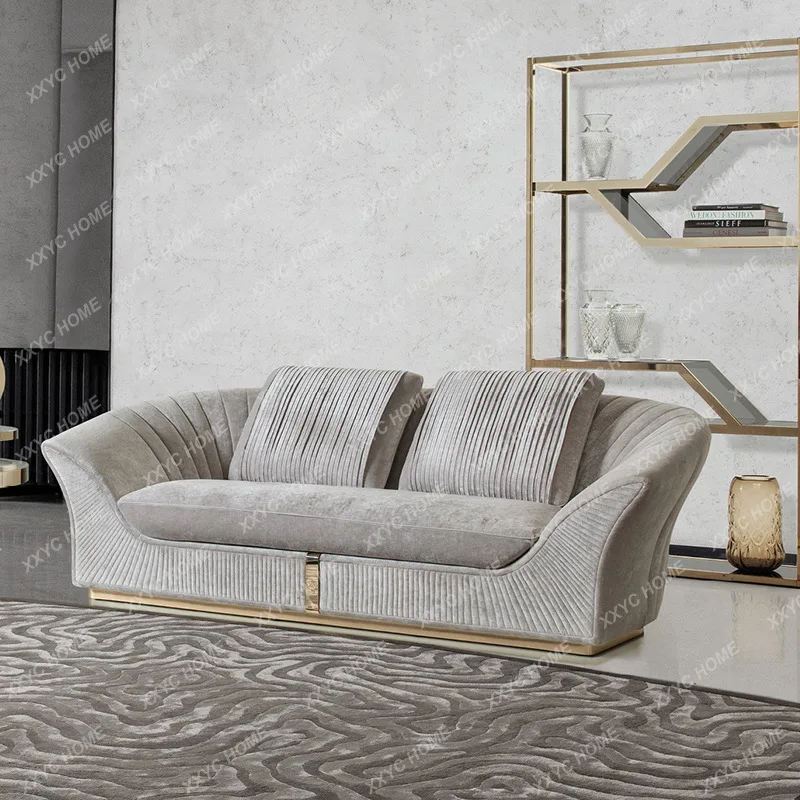 

Hh2cc Легкий роскошный диван из высококачественной комбинированной ткани, создающий ощущение роскоши для виллы.