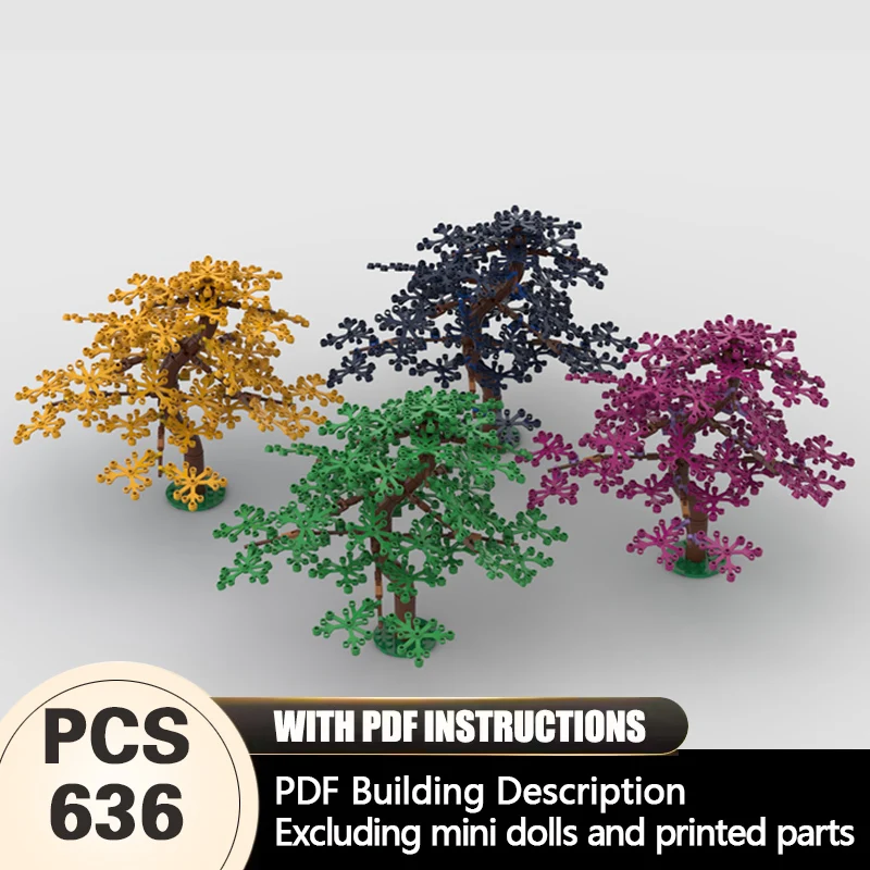 

Creators Plant Series Model MOC Building Bricks Colorful Trees Modular Technology Gifts Holiday Assemble Children Toys Suit