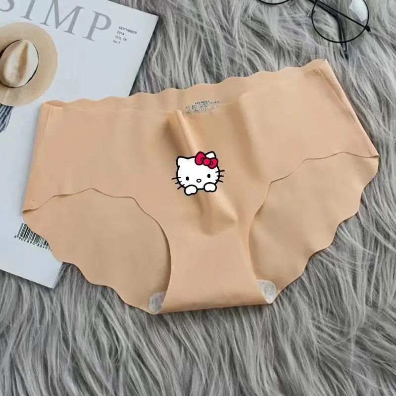 Sanrio hello kitty printed seamless panties students underwear sexy women breathable Ice shreds lingerie girl triangle Panty