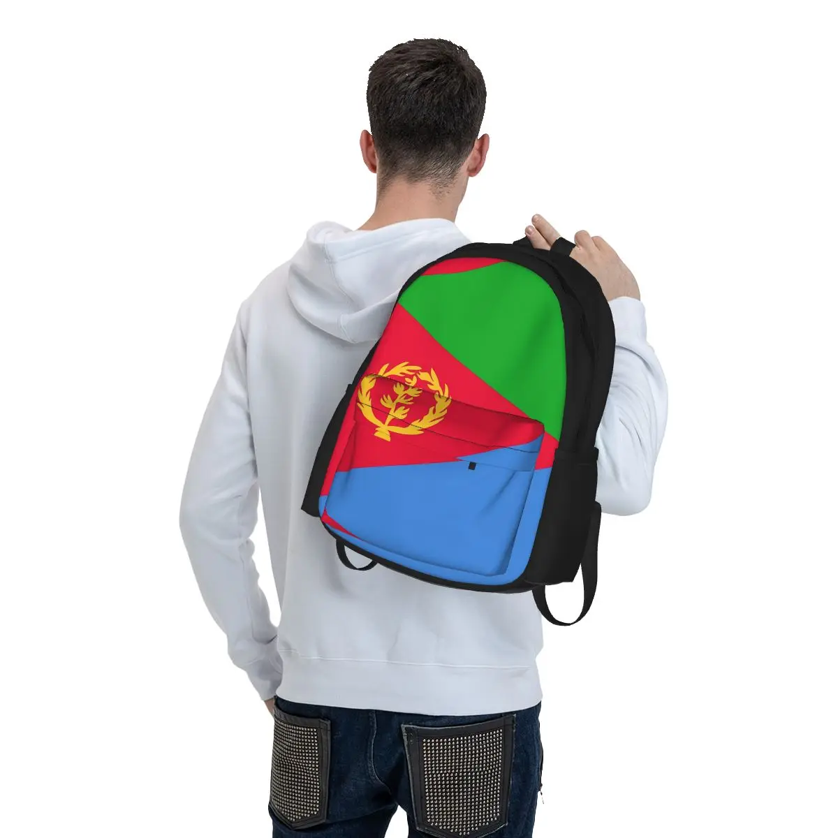 Eritreia Flag Mochilas escolares para crianças, Mochila infantil, Bolsa de ombro para meninos e meninas, Mochila para laptop