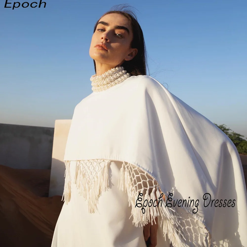 Epoch Charmante Avondjurk Rechte Elegante Veren Kwastje Custom Made Vestidos De Noche Sexy O-hals Prom Jurk Vrouwen 2024