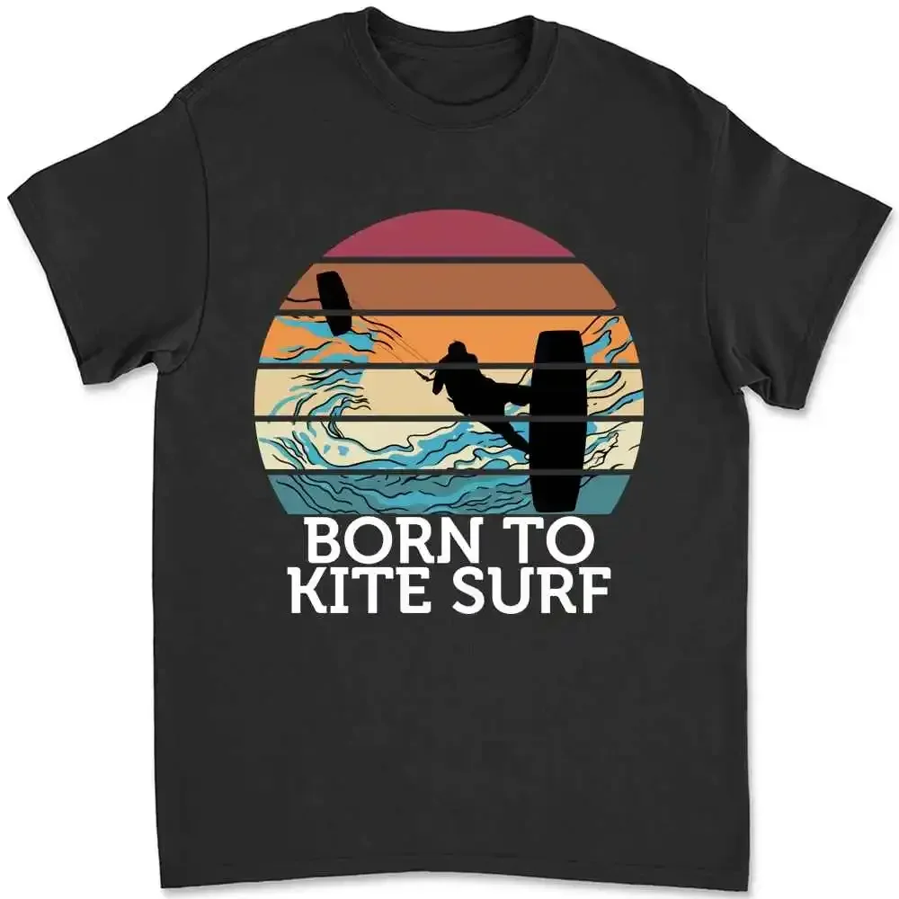 Born To Kite Surf Sunset Beach Surfing T-shirt YFKT