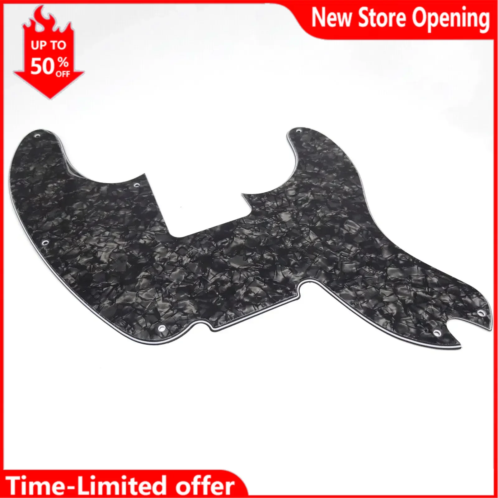 Precision Bass Guitar Pickguard, 3 ชั้น Black Pearl, อะไหล่เปลี่ยนเบสไฟฟ้า