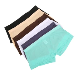 5 Pack Panties Men Boxers Sexy Underwear Ice Silk Boxershorts Man Ultra-thin Male See Through Underpants Boxer Shorts 5-Pack