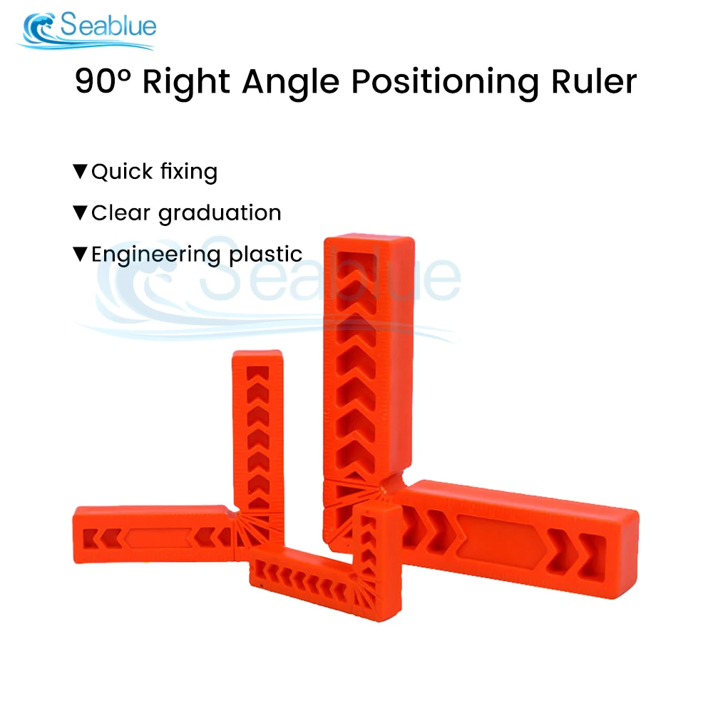 Plastic Right Angle Ruler Holder 90degreeAuxiliary Positioner Tool Overline L-Shaped Spacer Fixed Angle Gripper Woodworking Tool