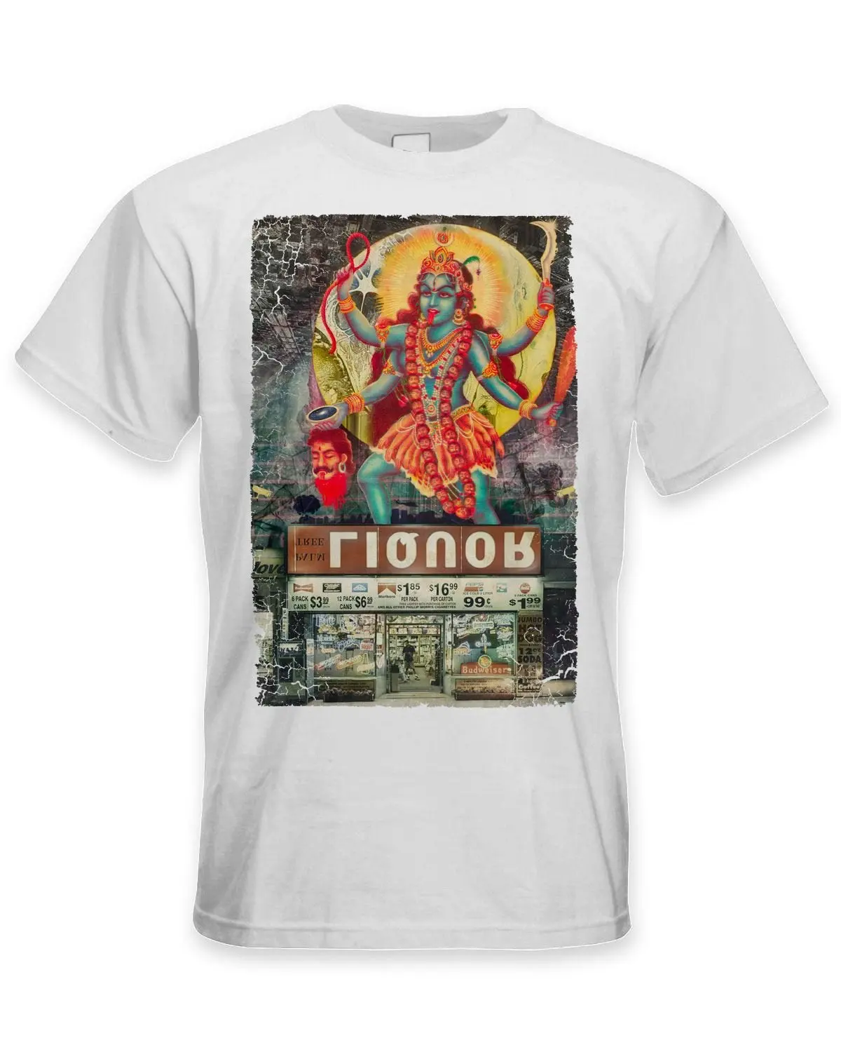 Tribal T-Shirts Kali Hindu Goddess Large Print Men's T-Shirtvintage Luxury High quality brand oversizedAnime Graphic T-shirts fo