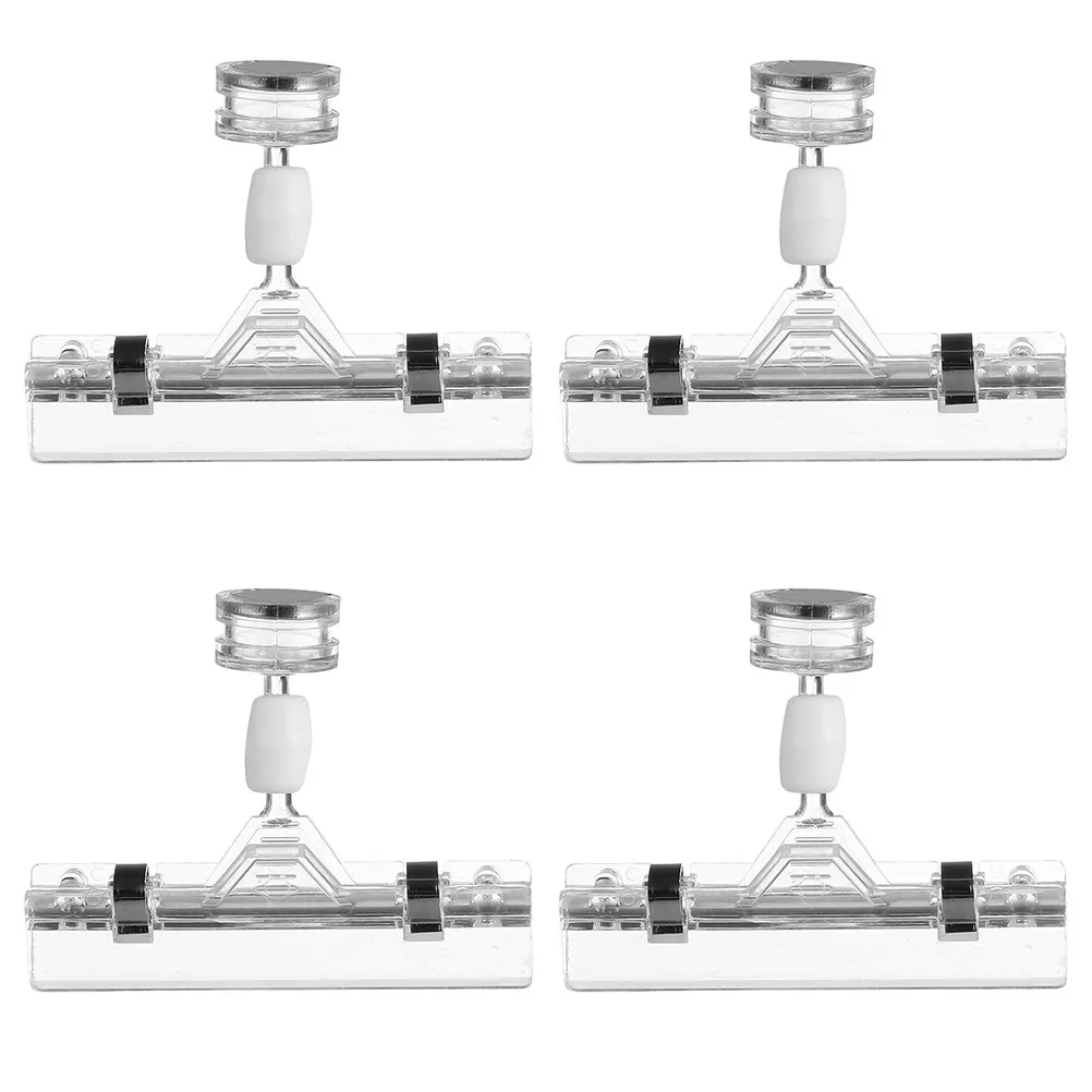 

Набор из 4 прозрачных магнитных держателей для ценников и этикеток на полки супермаркетов, подставок для маркерных досок и магнитных стендов