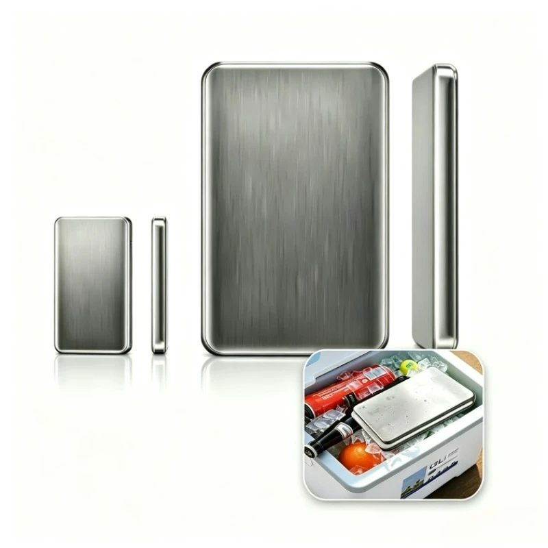 Stainless Steel Cooling Pack for Cooler,Ice Packs for Lunch Boxes,Quick Freeze Long-Lasting Reusable Ice Pack,for Hiking,Camping