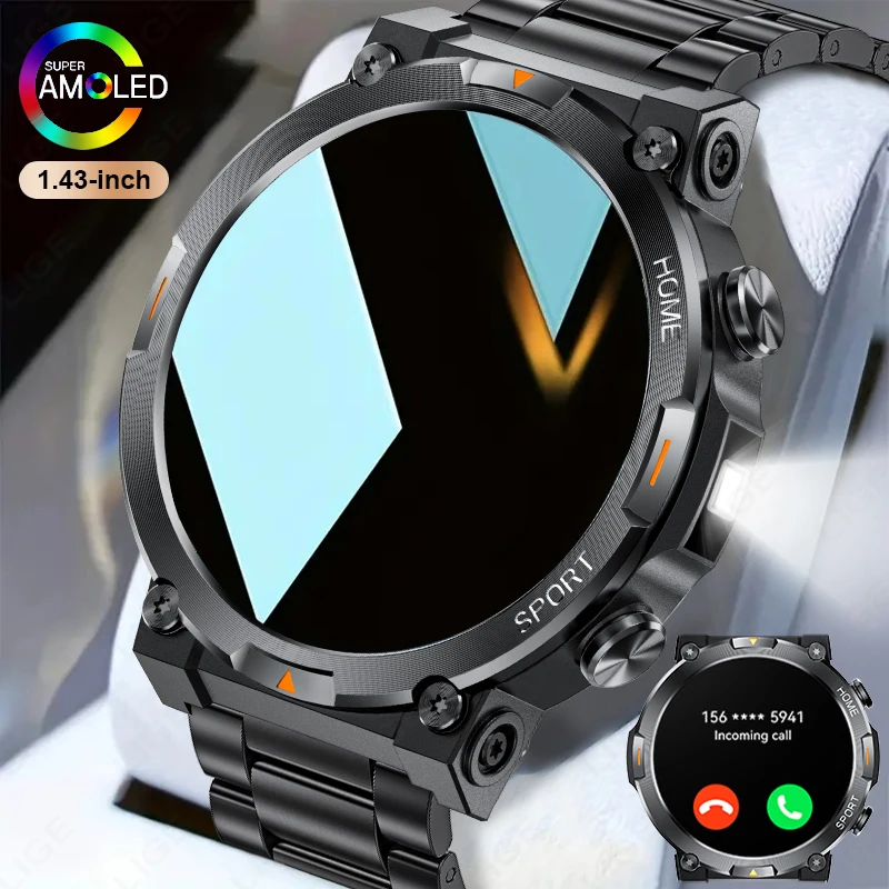 

New Wirles Bluetooth Calling Smart Watch Men AMOLED HD Large Screen Heart Rate Monitor IP68 Waterproof Sports Fitness Smartwatch
