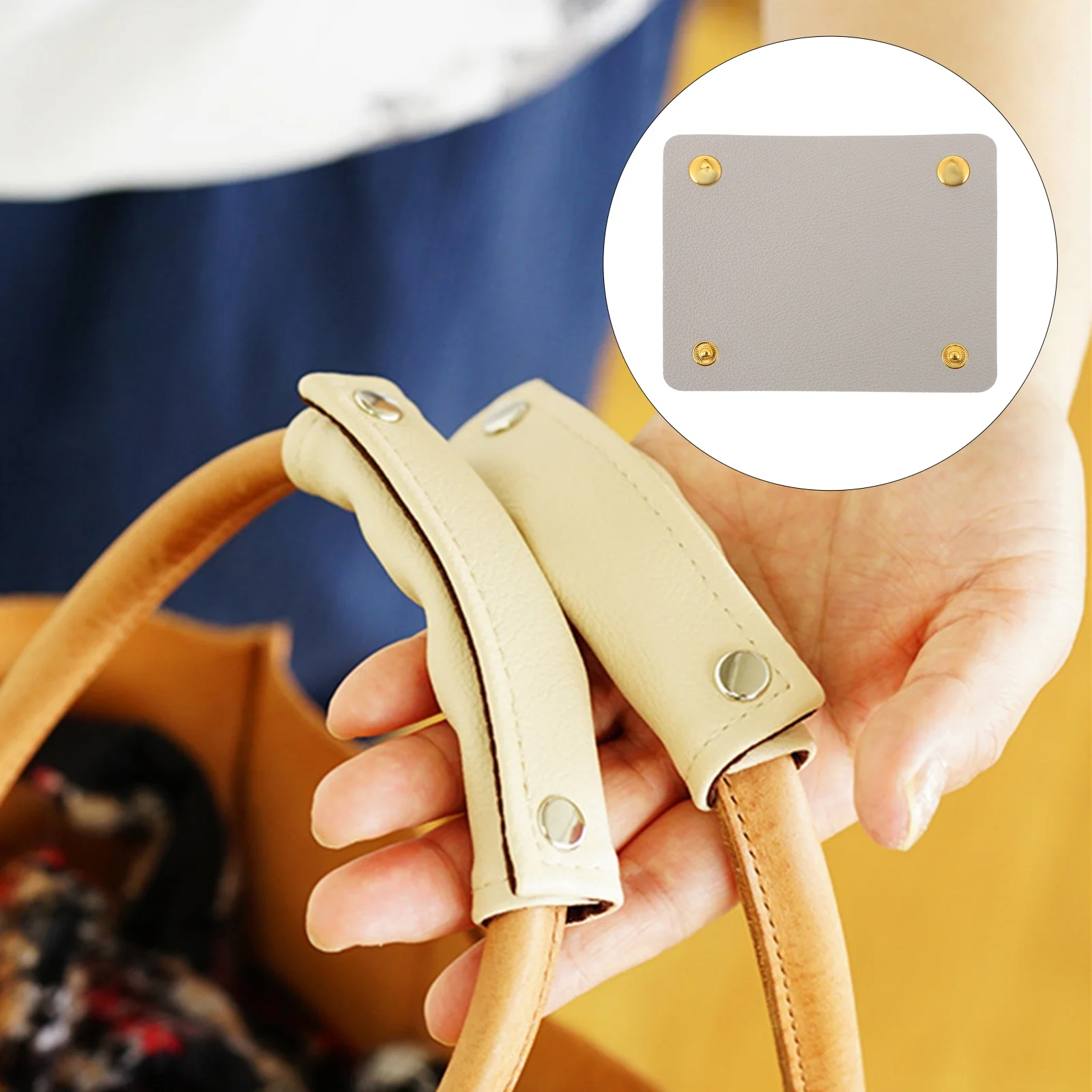 

Luggage Bag Handle Protector PU Wrap Cover Bag Handle Cover Relieves Hand Pressure Protects Hands and Shoulders