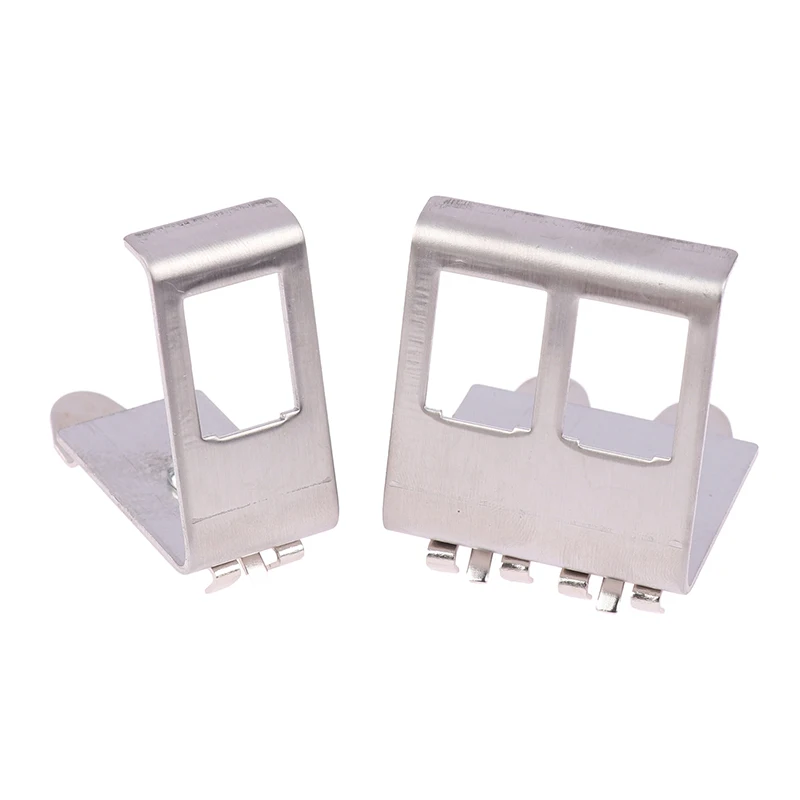 New 1 Port 2 Ports DIN Rail Keystone Adapter For 35mm DIN-Rail Electrical Distribution Box Metal Mounting Keystone Jack Holder