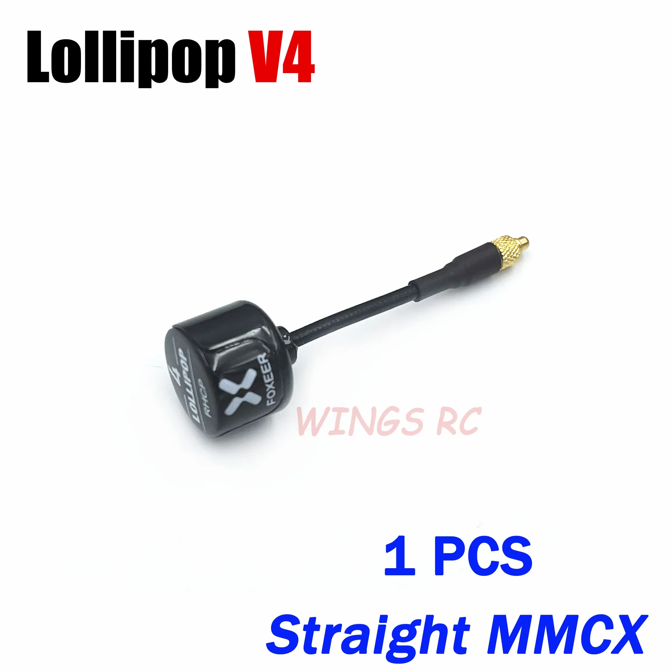 Foxeer-Antenne Lollipop 4 V4 FPV-Antenne 5,8 G 2,6 Dbi Stubby RHCP SMA RPSMA UFL Gerade/Winkel MMCX 7,2 g für FPV RC Racing Drone