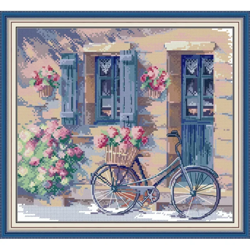 Joy Sunday New Printed Cross Stitch Kit  Aida  Stamped Fabric DMC Threads Embroidery Kits-Hot Midday