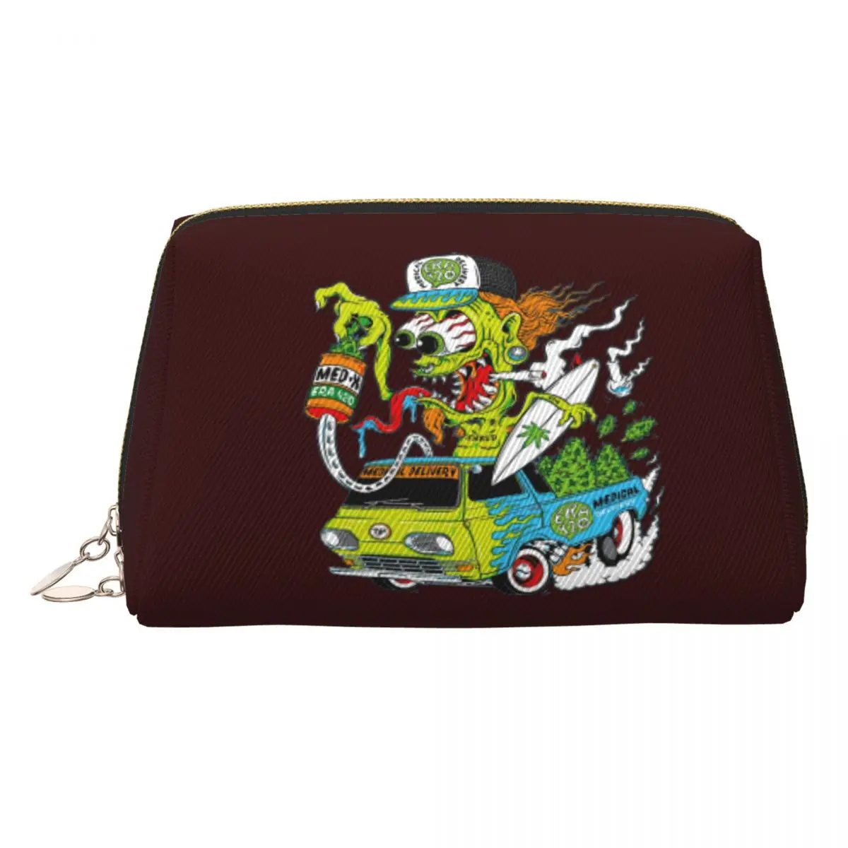 Cute Rat Fink Travel Toiletry Bag Women Animated Cartoon Monster Makeup Cosmetic Bag Beauty Storage Dopp Kit