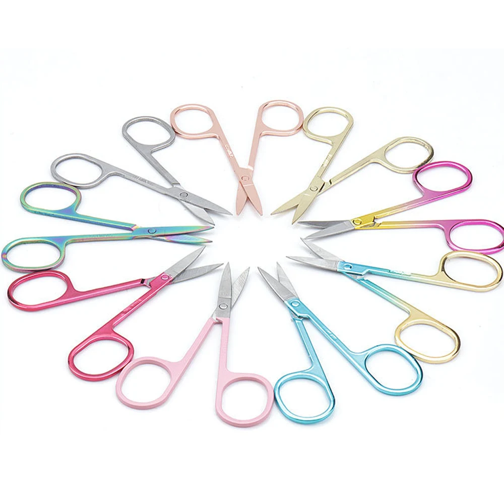 1Pcs Eyebrow Scissor Makeup Eyelash Trimmer Face Hair Remover Manicure Nail Cuticle Scissors Professional Cosmetic Beauty Tools