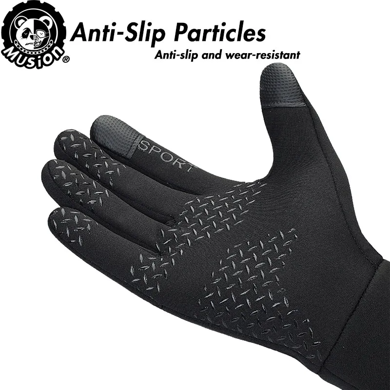 

Водонепроницаемые и теплые перчатки Musion с противоскользящим покрытием для сенсорных экранов, безопасные и светоотражающие, подходят как для мужчин, так и для женщин, для активного отдыха на природе.