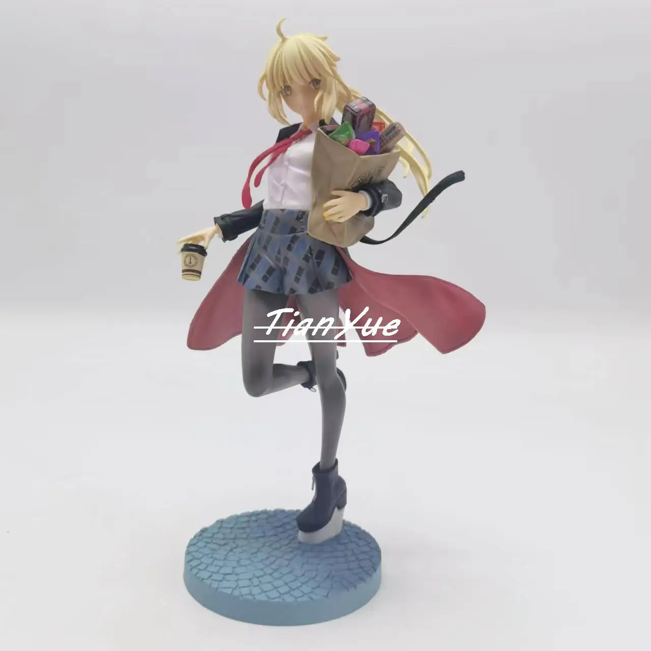 Anime Fate stay night Altria Pendragon Knight Traveling Outfit Ver. cute girl PVC Action Figure Toys 24cm
