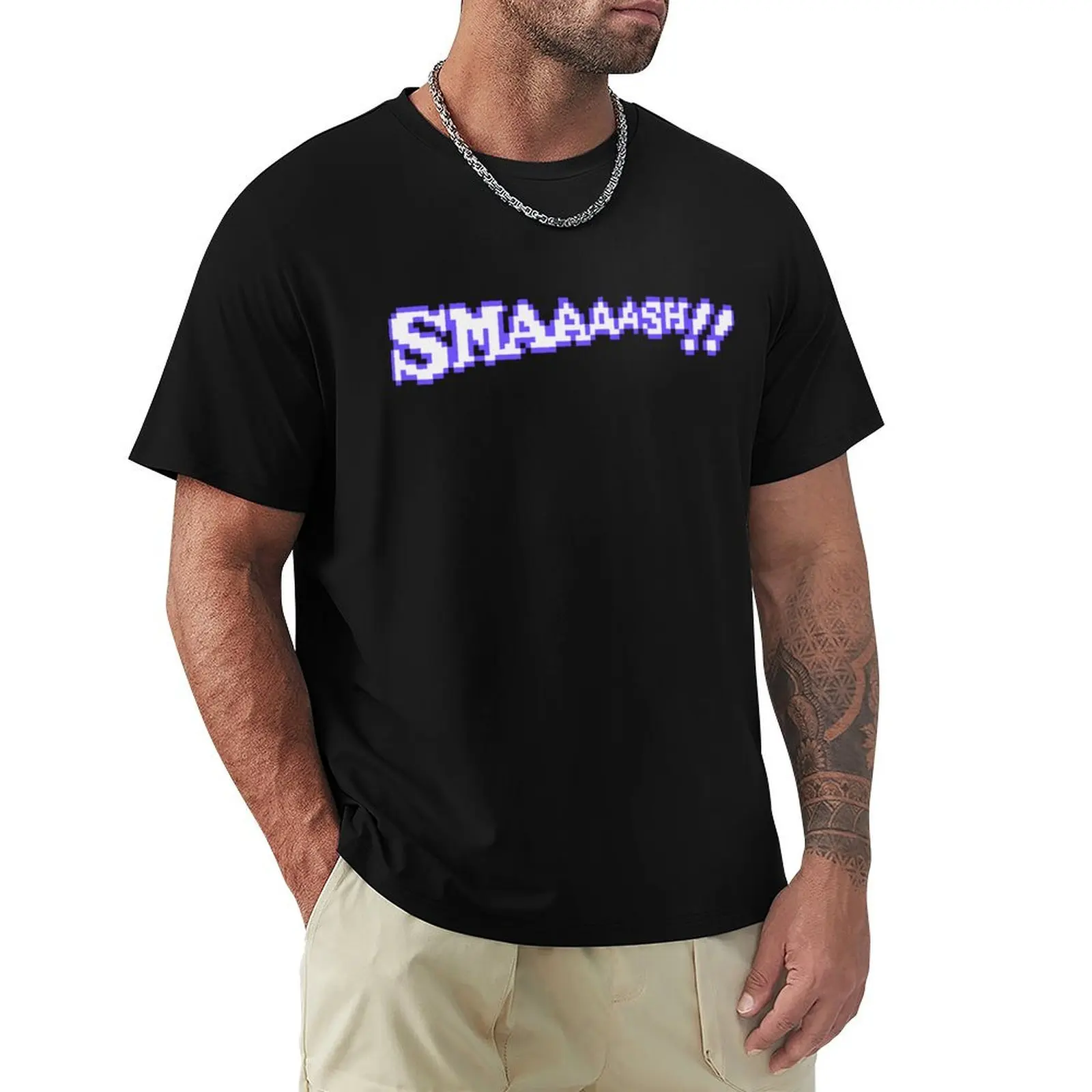 

Earthbound Mother 2 SMAAAASH!! T-Shirt Abstract Pattern Print Top