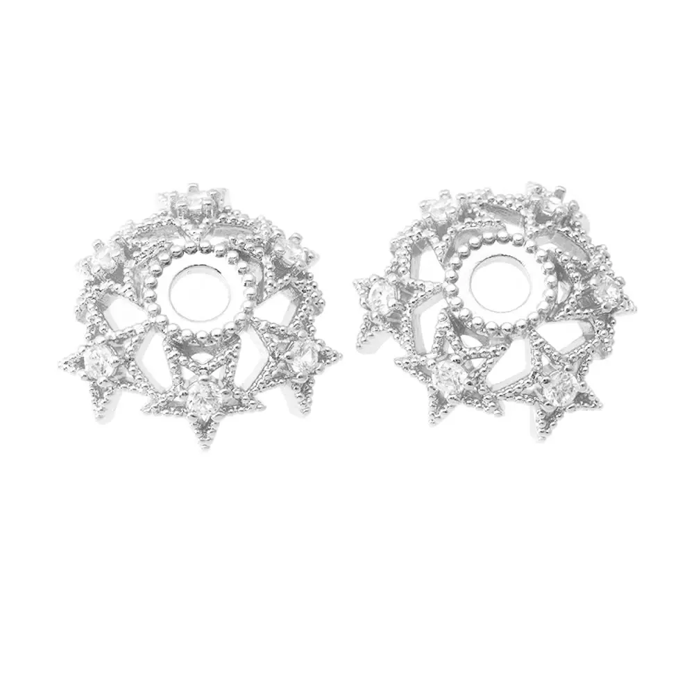 8MM 10MM 12MM 14MM 16MM 18K Gold Farbe Messing Blume Perlen Kappen Hohe Qualität Halskette Ohrringe Schmuck Zubehör – Detail 2