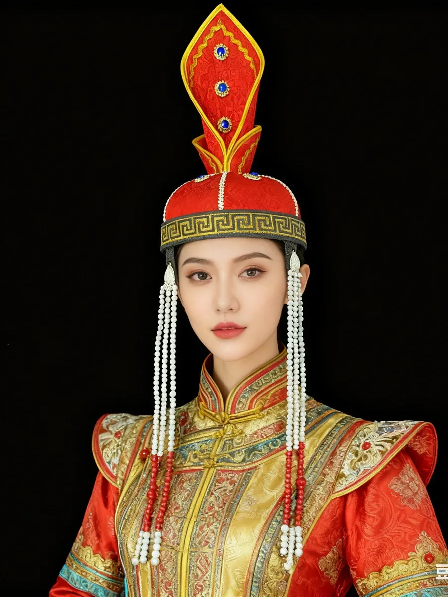 chapeau-haut-de-forme-mongole-traditionnel-chinois-pour-femmes-4-couleurs-couvre-chef-vintage-a-pampilles-couvre-chef-de-spectacle-de-festival