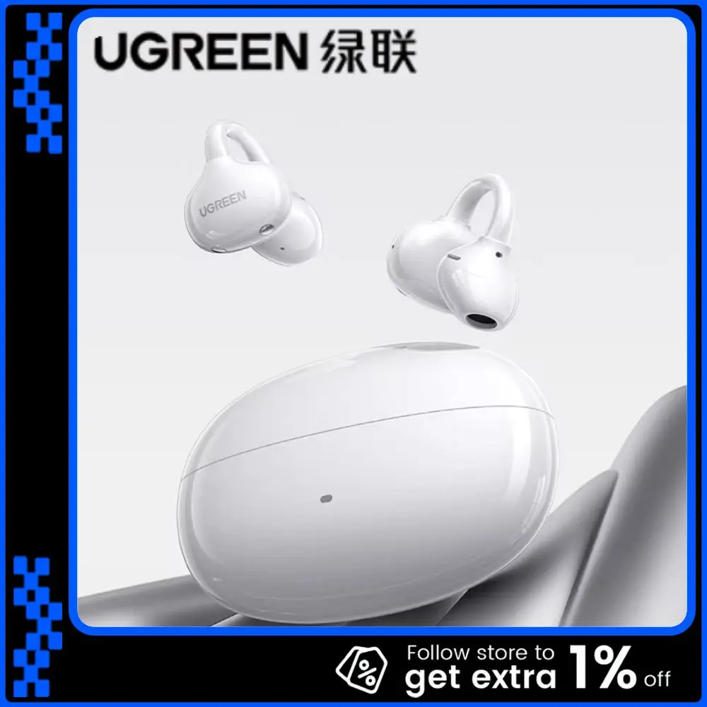 

Беспроводные наушники Ugreen S8 с креплением на ухо, Bluetooth, активным шумоподавлением (ANC), синхронным переводом с ИИ, водонепроницаемые