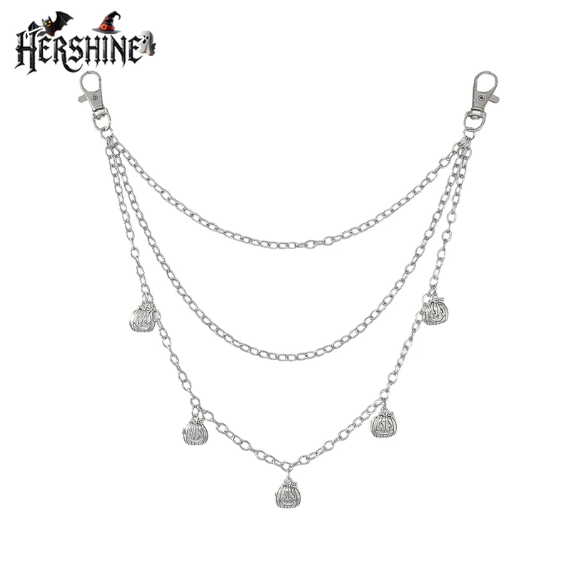 

HERSHINE 1 piece women's fashion pants chain pumpkin head accessories Halloween accessories gothic style punk style