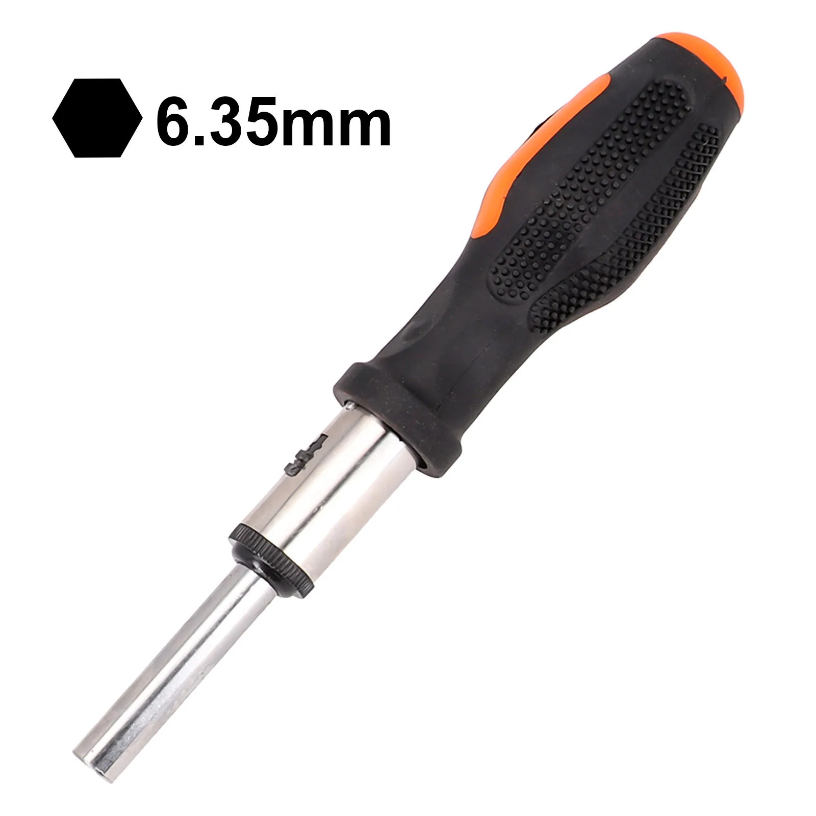 Reliable Straight Shank Ratchet Screwdriver Handle Featuring 10 Point Ratcheting and Standard 6.35mm Bit Support