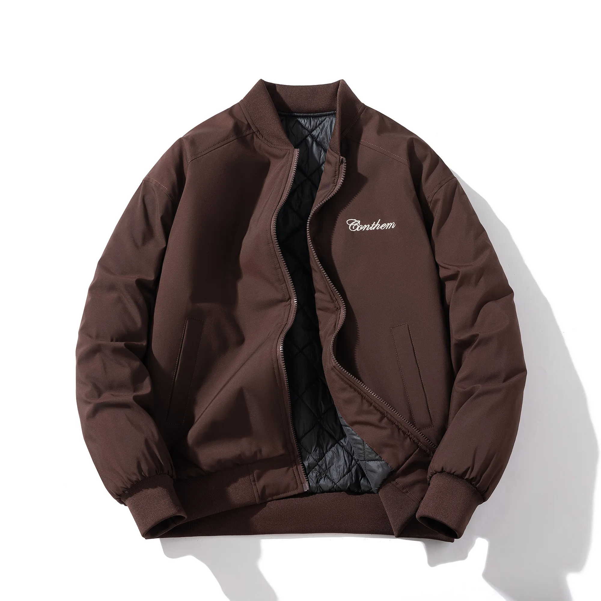 American Casual Embroidered Pilot Jacket Men and Women Couple Loose All-Match Quilted Baseball Uniform Fashion Thickened