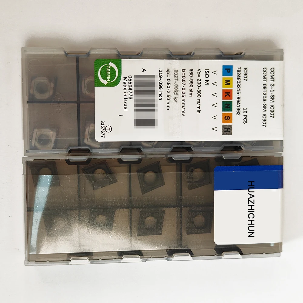 HUAZHICHUN CCMT 09T304-SM IC907 Milling Inserts Turning Tools