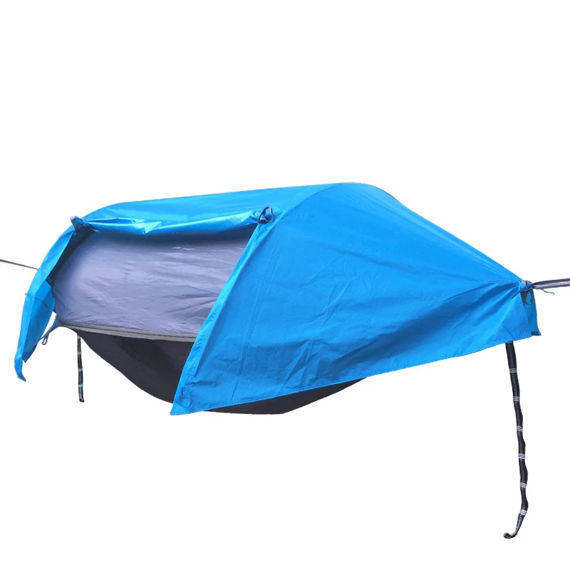 S033 Outdoor camping waterproof integrated hanging sunshade rain tree tent hammock with mosquito net curtis stigers i think it s going to rain today 1 cd