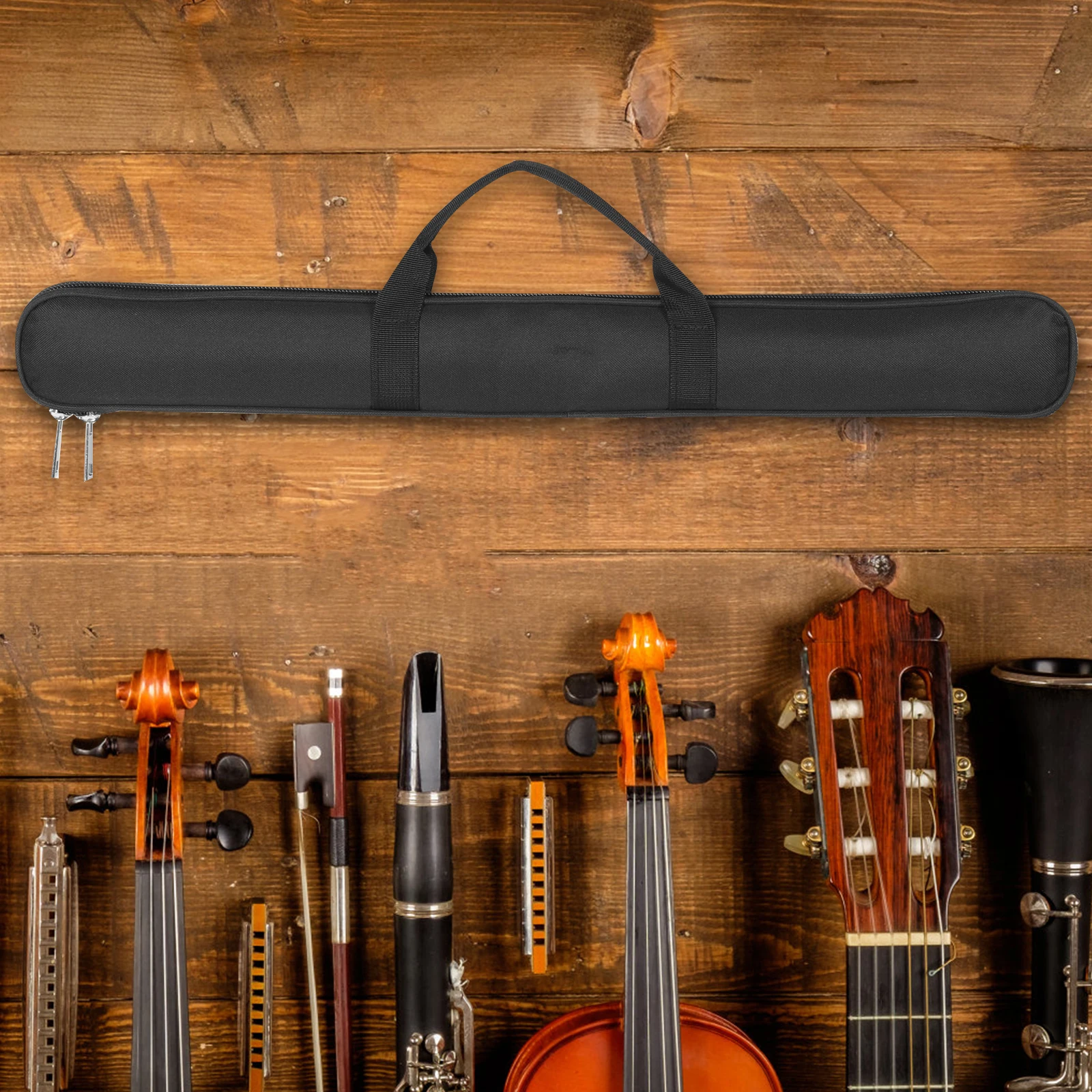 

Portable Lightweight Flute Storage Bag Durable Bamboo Flute Protector Carrying Organizer Pouch Case Storage Bag