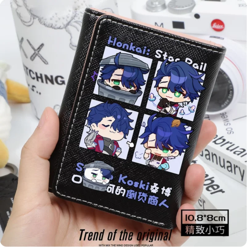 Anime Honkai: Star Rail Sampo Koski Fashion portafogli PU portamonete Hasp Money Bag regalo Cosplay B115