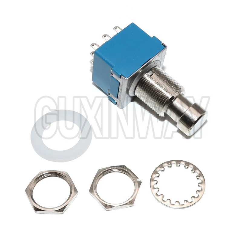 

1 шт. 3PDT 9-контактный кнопочный переключатель для гитарных эффектов, педальный переключатель для гитары