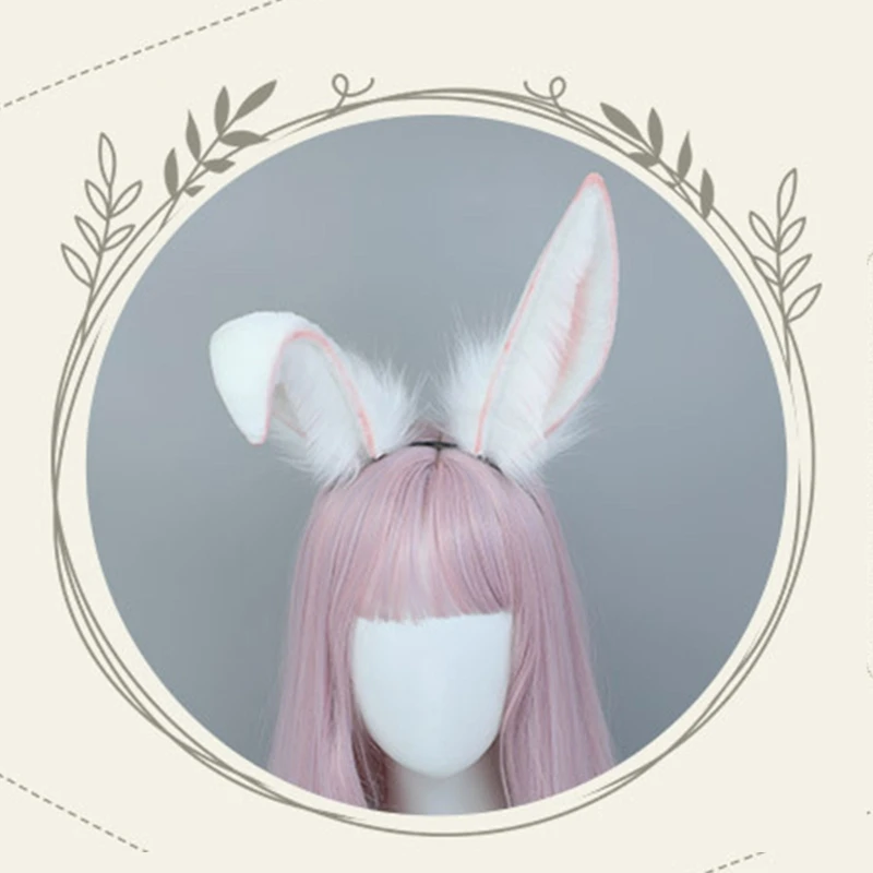 Bunny Large Ears Durable Hair Hoop Women Headband Makeup for Head Band for Easter Halloween Cosplay Hair Accessorie N58F