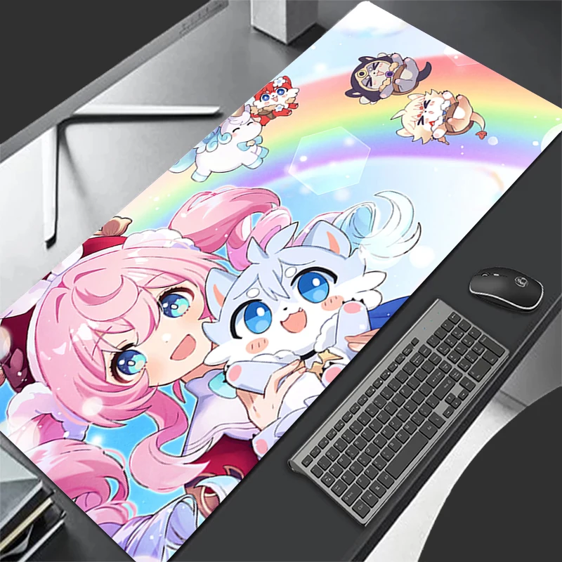 

Mouse Pad Design Non-Slip Desk Mat Gaming Honkai Star Rail Hyacine Accessories Stitched Edges For Home And For Gamer Mousepad