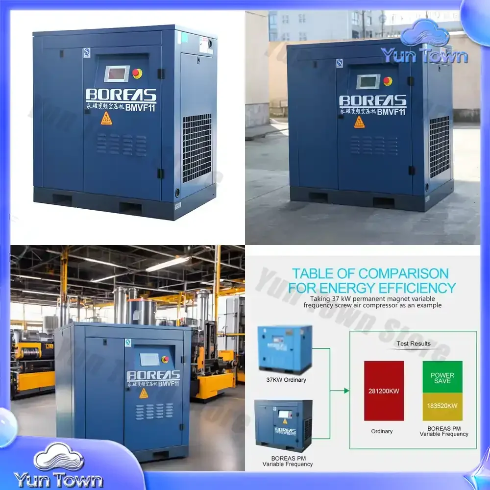 for BMVF11 Rotary VSD Screw Air Compressor for Industrial Use 11KW Motor 380V AC Oil Injected Air Compressor for Mining