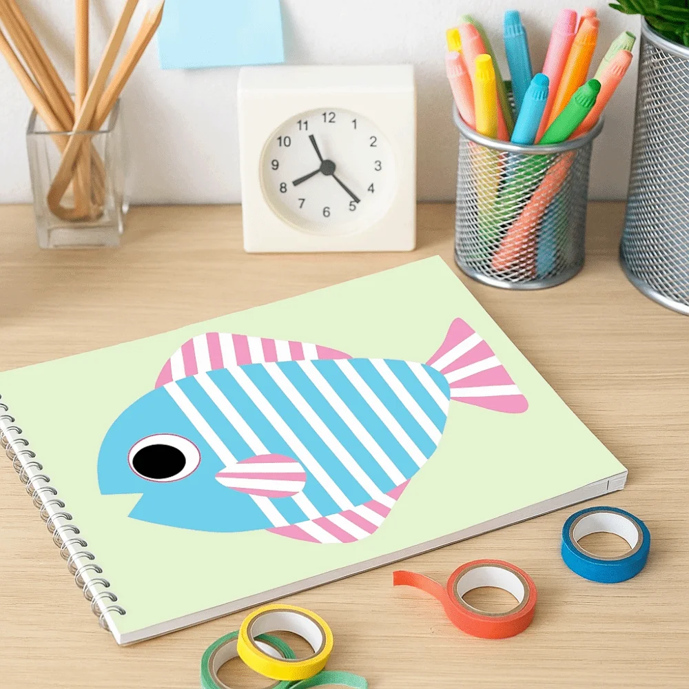 Handmade Material Children's Tape Sticker Book Educational Montessori Cartoon DIY Set Cartoon Early Learning Tape Coloring