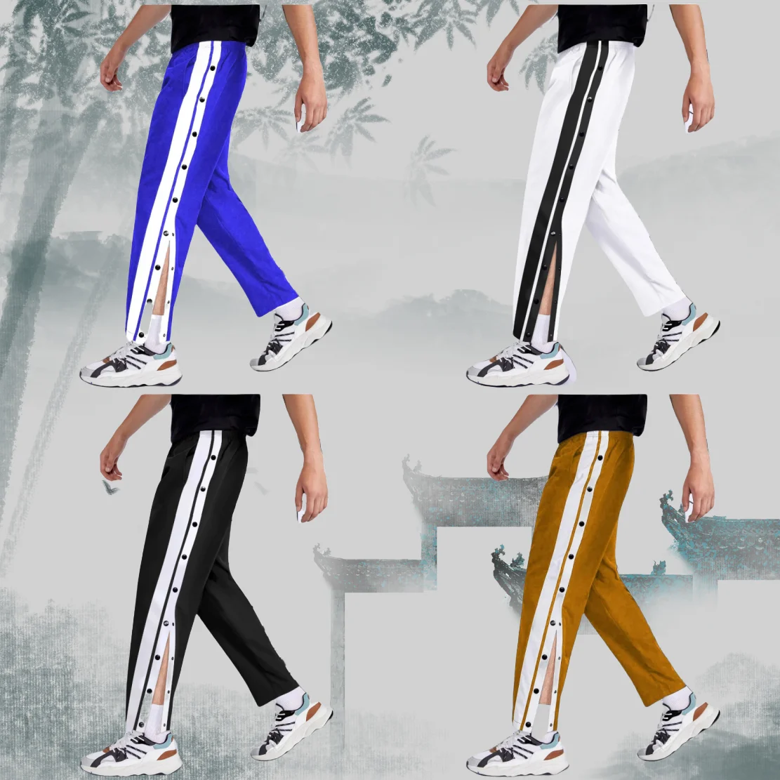

New Men's Casual Autumn Trousers, Featuring an unfastening Button Design, Trendy Chic, Specially Designed for Autumn Sports.