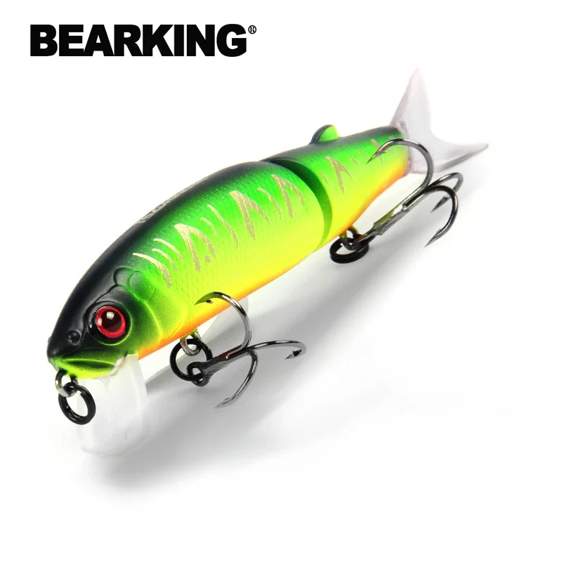 Bearking 11.3cm 13.7g  hot fishing lure minnow quality professional bait swim bait jointed bait equipped black or white hook image 5