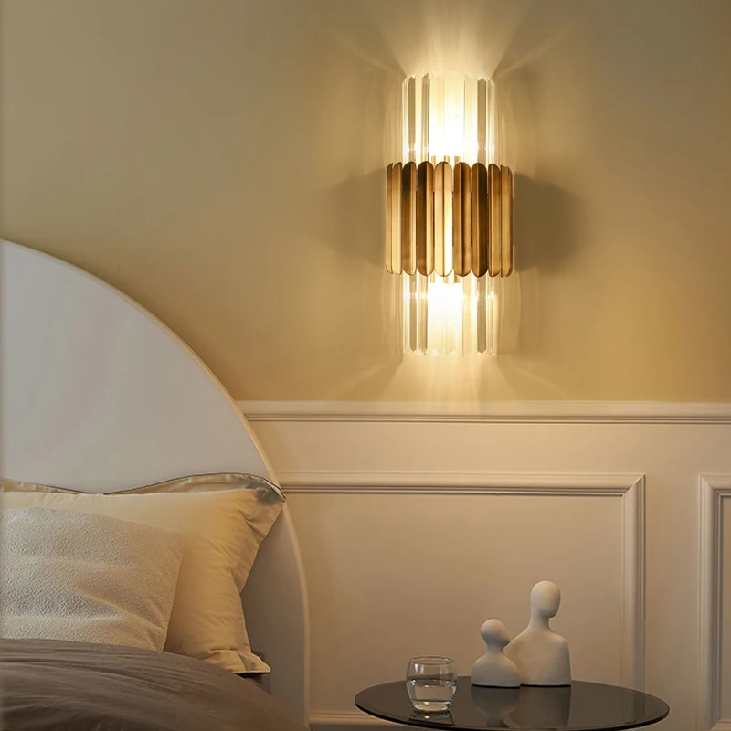 

Biewalk Wall lamp Light Luxury Crystal Living room Bedroom Bedside Study Modern Aisle Corridor Living room Background Wall Lamp