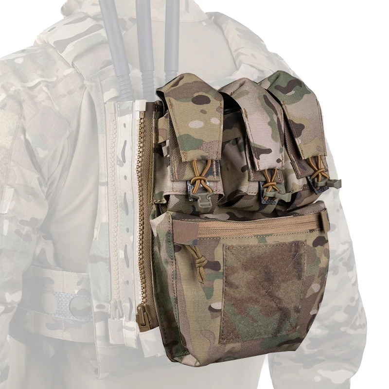 Image of Taktische V5 Weste Rückenplatte mit Dreifach-Magazintaschen/Doppeltasche/Wassertasche Jagd-Plattenträger Ergänzungs-Ausrüstung