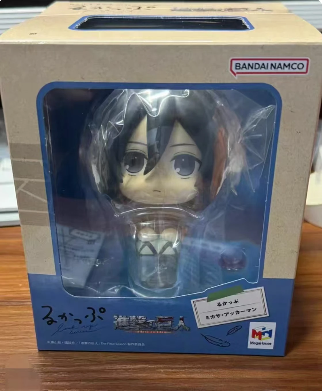 original-genuine-megahouse-look-up-attack-on-titan-levi-mikasa-ackerman-figure-anime-collectible