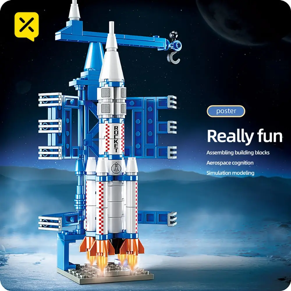 TOYLINX Blocchi da Costruzione Spaziali Kit di Costruzione Navetta Spaziale Giocattoli Educativi STEM Modello di Astronauta Regalo di Compleanno per Ragazzi e Ragazze