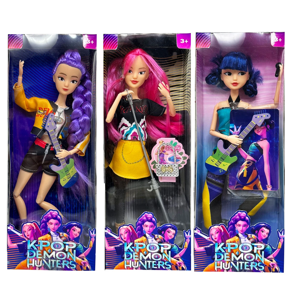 2025 NEW Anime KPop Demon Hunters Doll Vinyl Toy Rumi Mira zoi Character vinyl mask figurine Birthday Gift Fan Club Gifts image 2