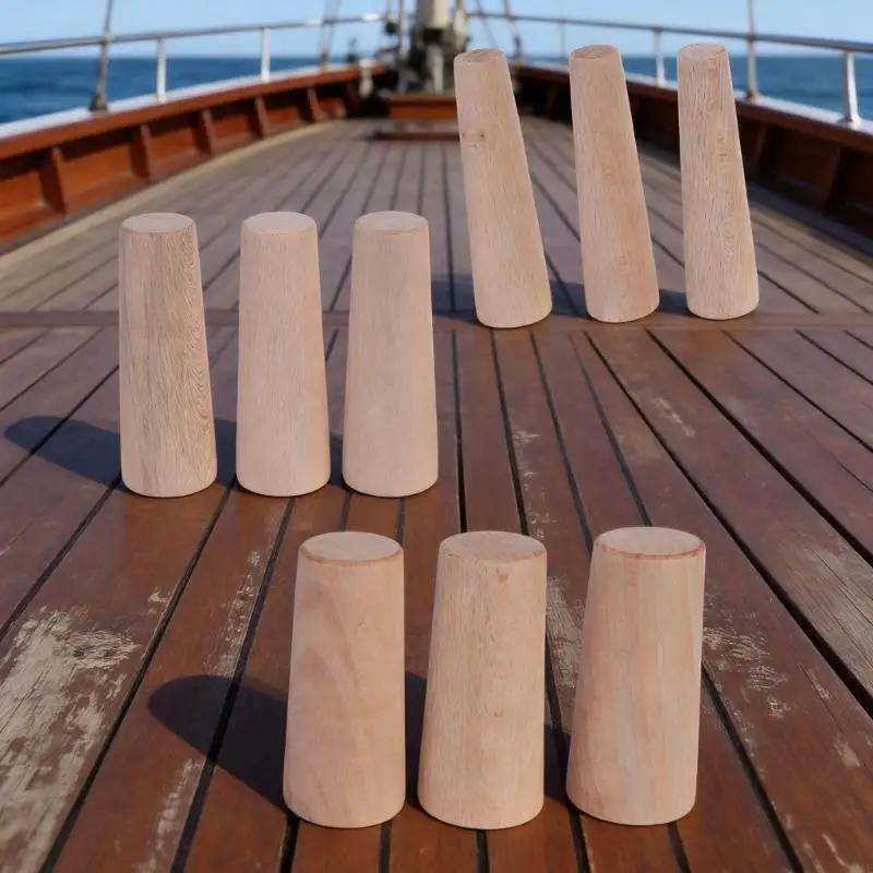 M76E Marine-Notfall-Dichtungsset, 9-teilige konische Reparaturteile aus Holz für vorübergehende Versickerungskontrolle – Detail 5