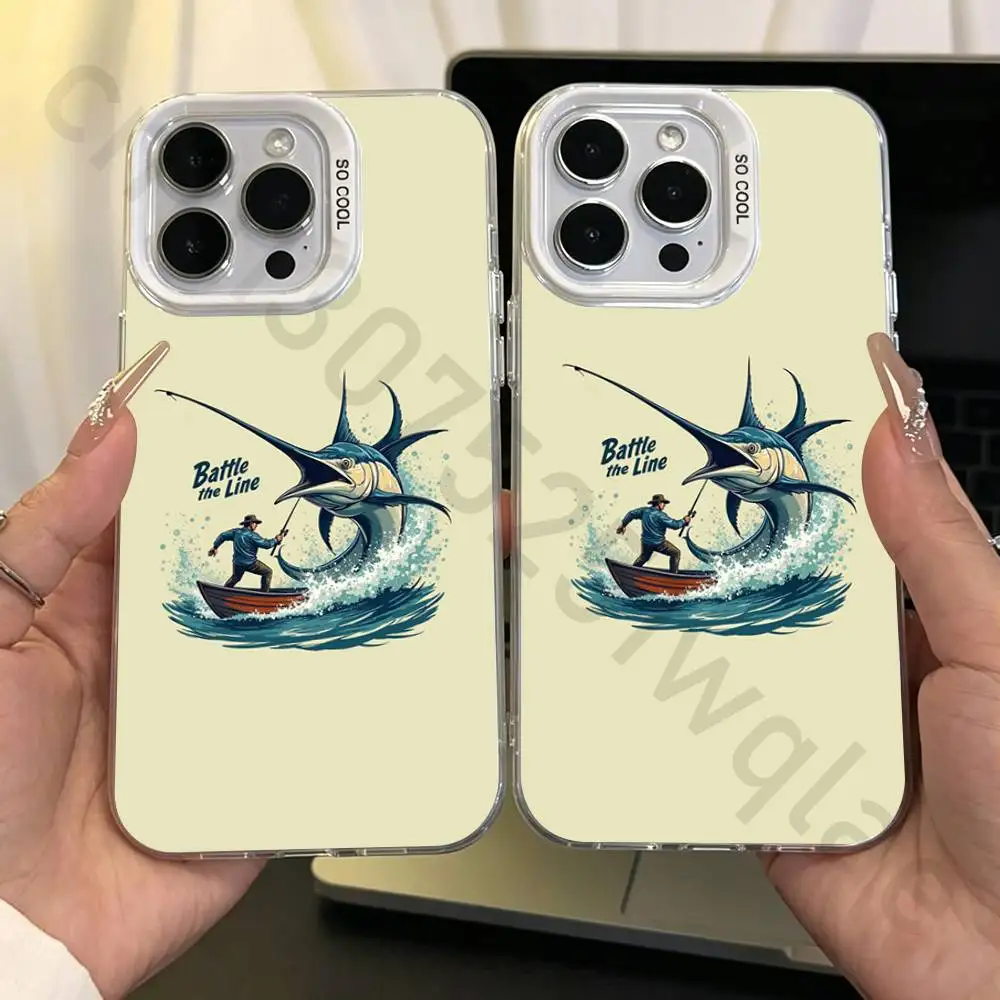 

Offshore Angling Fishing Fish Phone Case for iPhone 17 16 15 14 ProMax 13 11 Pro Max air Plus Matte IMD Laser Cover