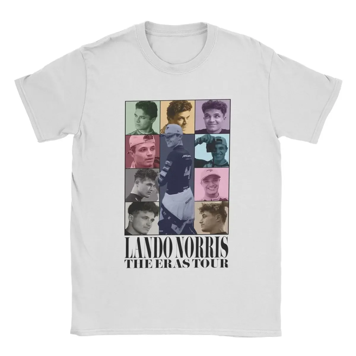 Fashion Lando Norris The Eras Tour T-Shirt Men Round Neck 100% Cotton T Shirts Racing Racer Poster Short Sleeve Tee Gift Tops